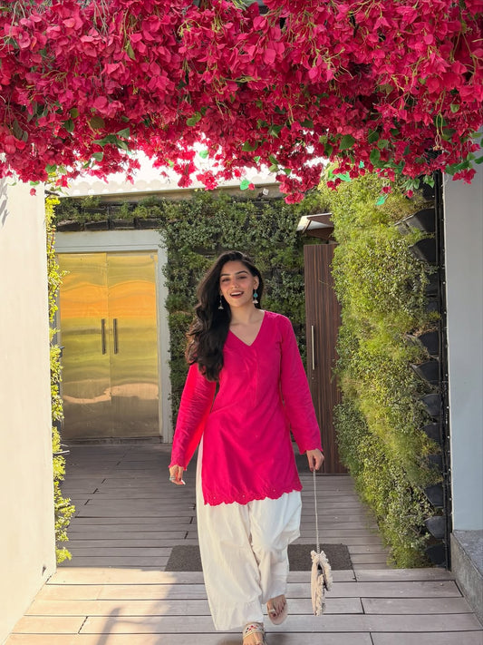 Ananta Pink Embrodairy Detailing salwar set