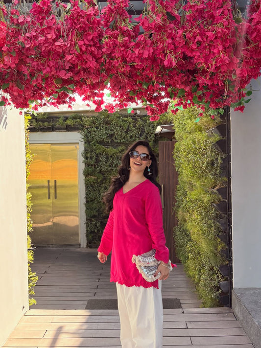 Ananta Pink Embrodairy Detailing salwar set
