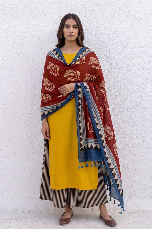 Nayantara spoted Premium Designer Kurta Set with Printed Dupatta