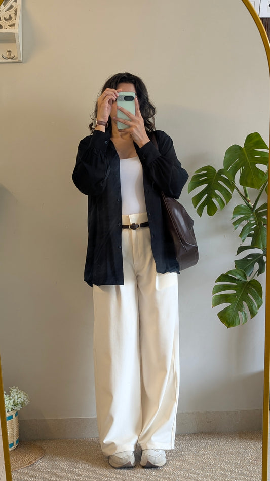 Kiara Women's Korean Style Regular Fit Solid Shirt