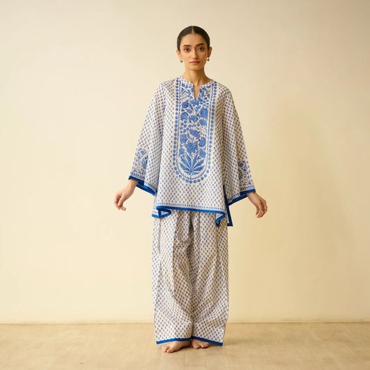 Preetkala Bagh Printed Brick Red Farshi Salwar Set
