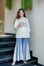 (Lowest price ever )Reet beautiful Denim kali pant cordset for women.