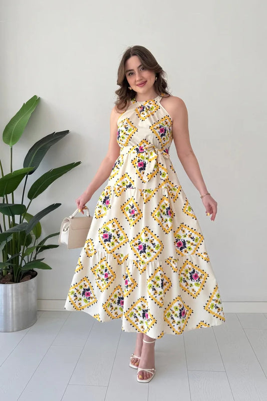 Jiya halter neck Maxi dress for women