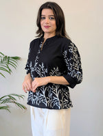 Alisha flex cotton embroidered top