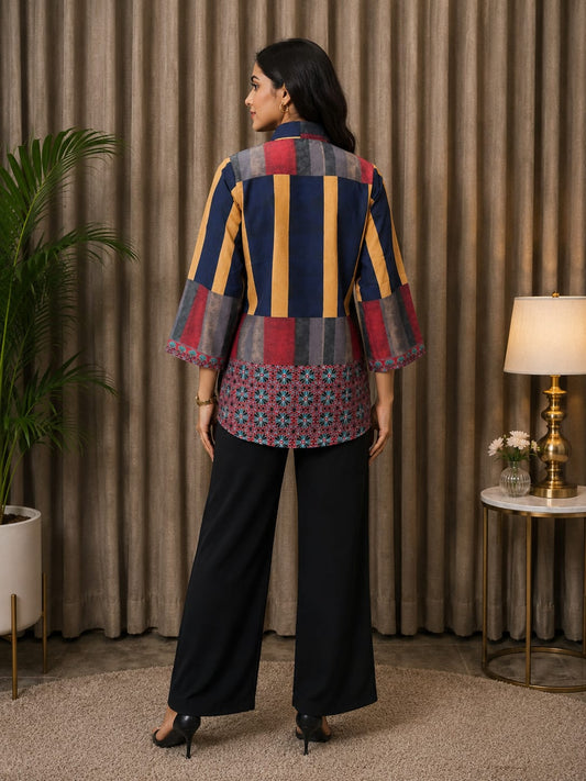 Nayantara Ajrakh Printed Creap Top