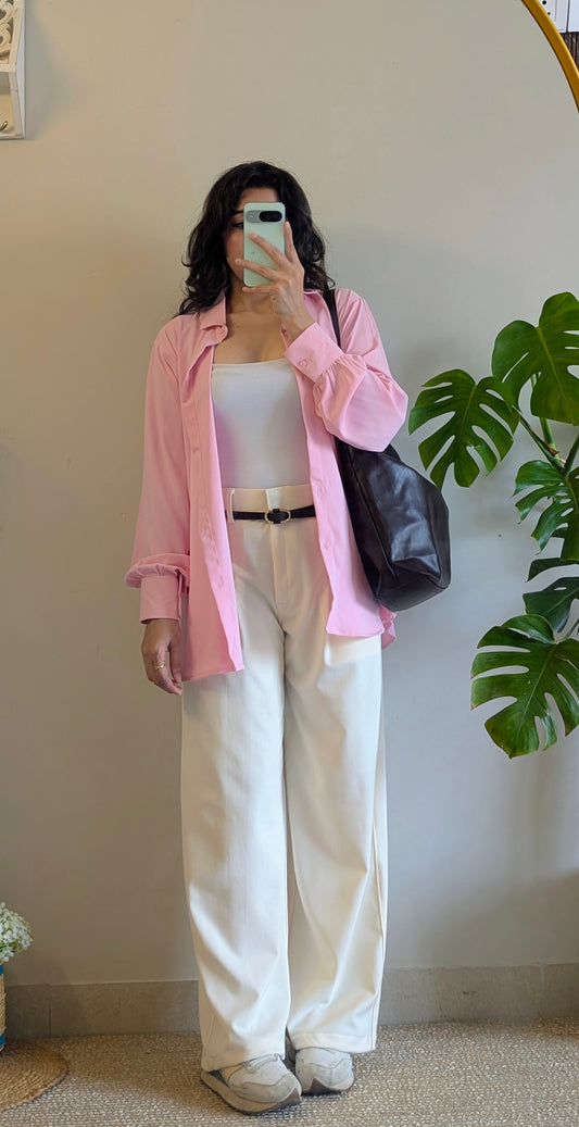 Kiara Women's Korean Style Regular Fit Solid Shirt
