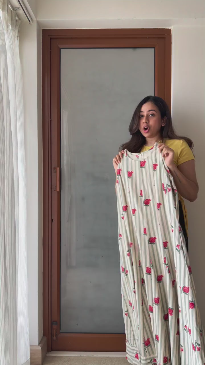Annar striped pannelled dress for women